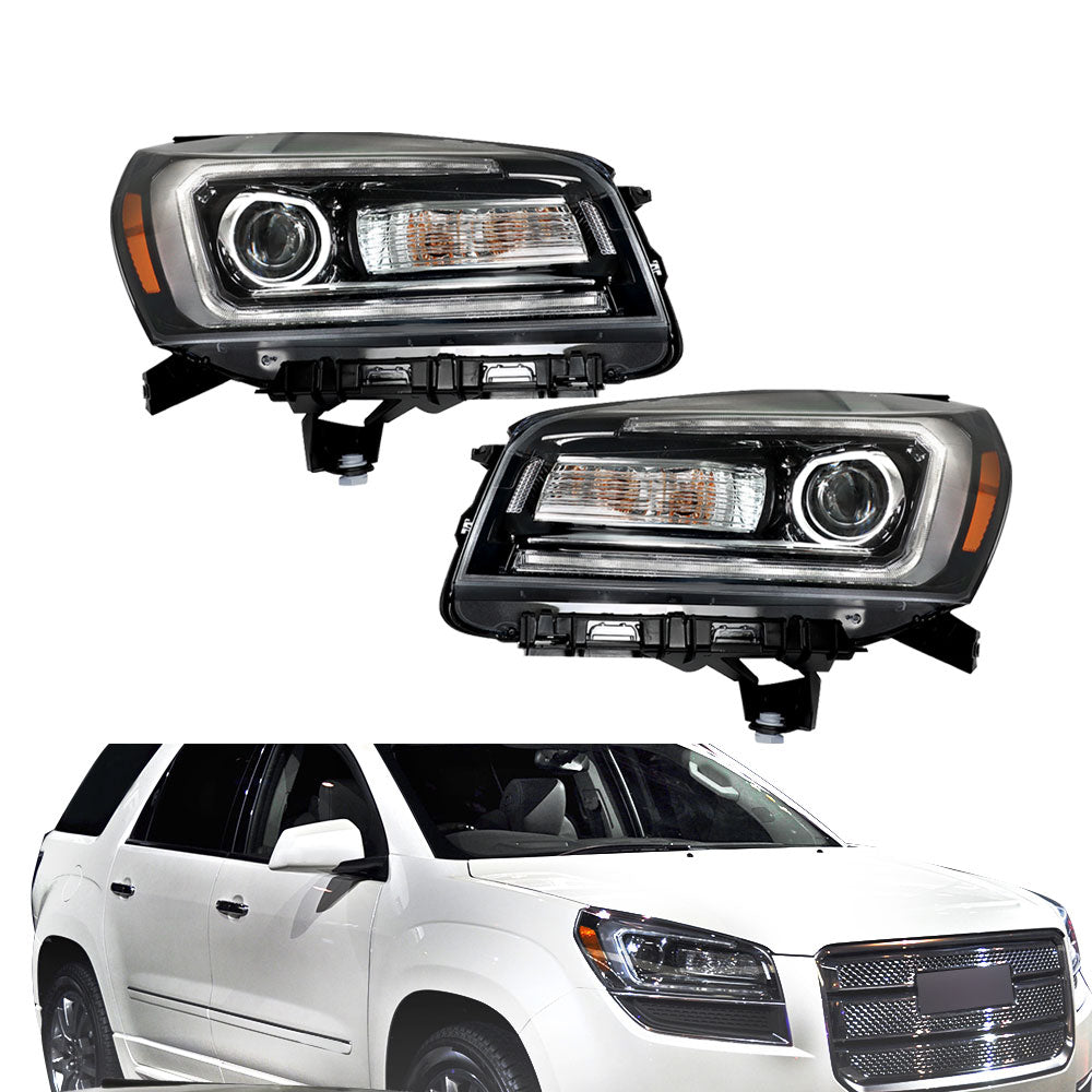 labwork Headlight Assembly Replacement for GMC Acadia Halogen LED 2013-2016 Headlights Set Driver ＆ Passenger Side