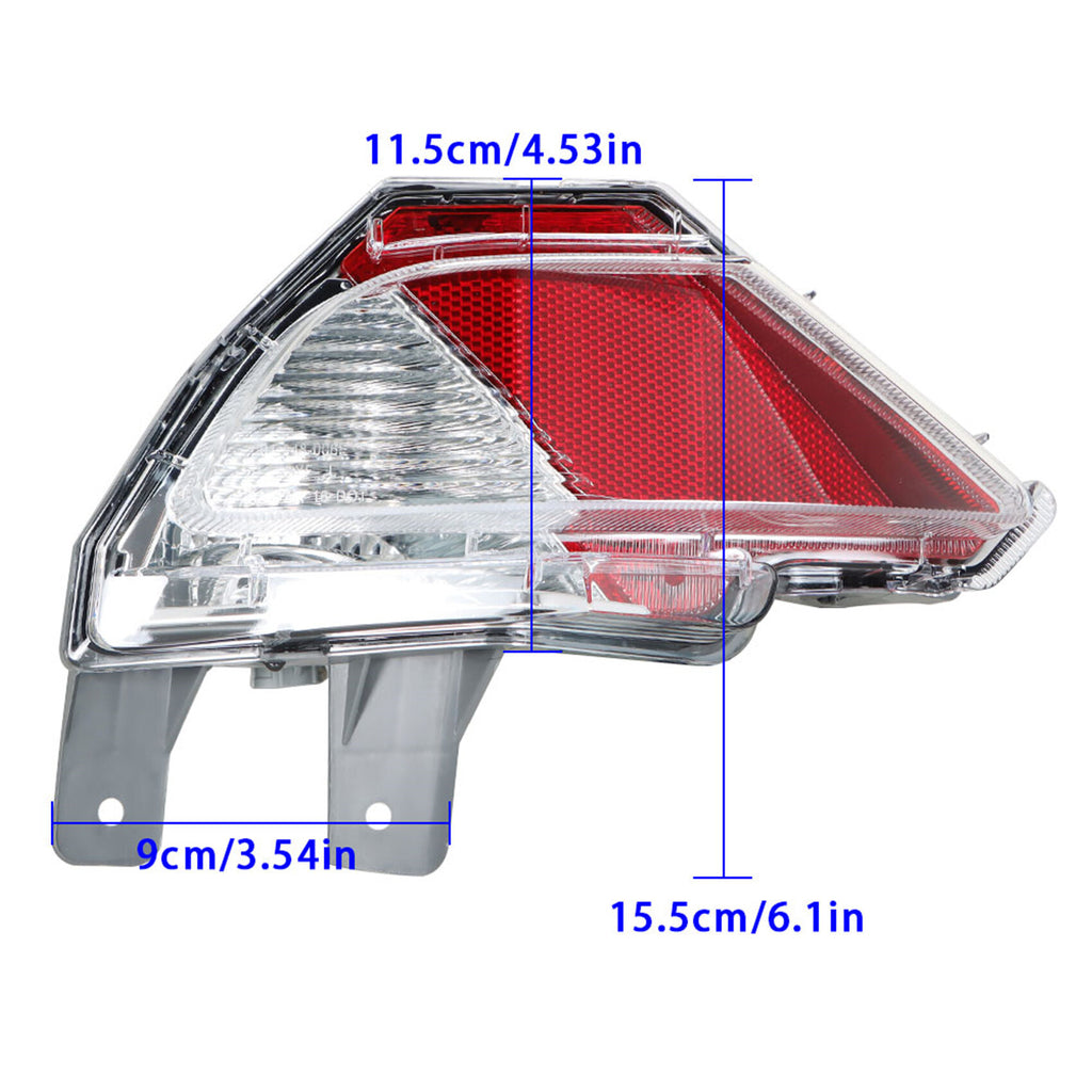 labwork 2Pcs Rear Bumper Reflector Stop Tail Light Brake Lamp Replacement for 2016-2019 Toyota RAV4 Rear Left+Right Side