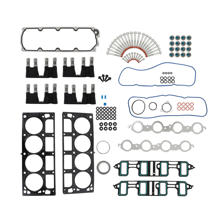 Head Gasket Set Head Bolts Lifters Guides Replacement for Sie-rra 1500 6.2L 2009-2013 Replacement for Yu-kon 6.2L 2009
