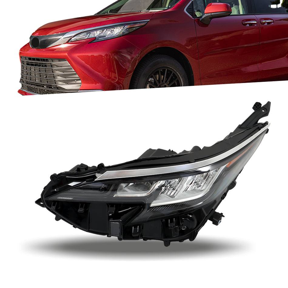 Driver Side Headlight Assembly Replacement for Sienna Le Xle 2021-2022 Left Side Headlamp 81150-08100