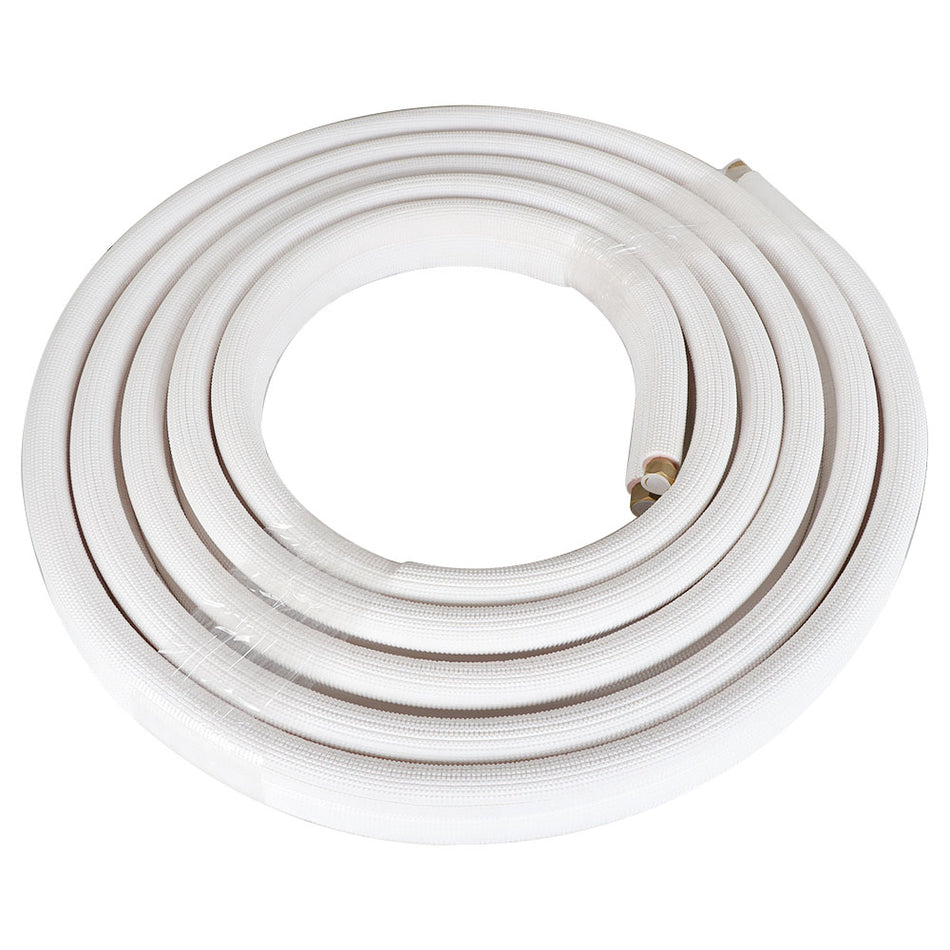 25FT Air Conditioning Tubing Hose Extension 3/8 and 5/8 Inch Insulated Copper Hoses Fit for Mini Split Air Conditioner