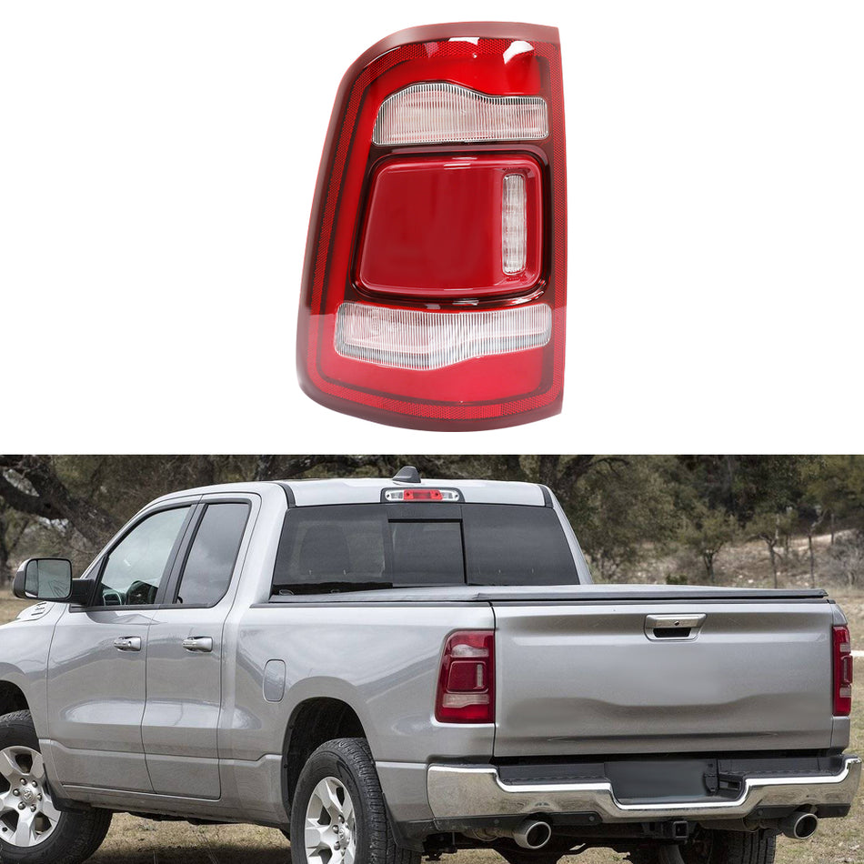 labwork Tail Lamp Light Replacement for RAM 1500 2019-2022 Red Lens Driver Side Brake Light Outer 68262531AH with Blind Spot Module Not Included