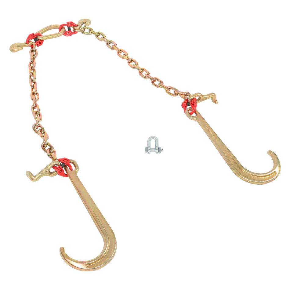 5/16in x 2FT Tow Chain 10800lbs Working Load G80 V-Bridle Chain