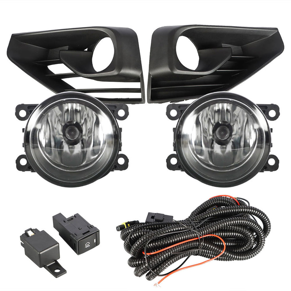 1 Pair Fog Lights Lamps Assembly Replacement for Nissan Pathfinder 2017-2019 Driving Fog Lights Lamps with Bulbs Fog Light Covers Harness Switch Kit