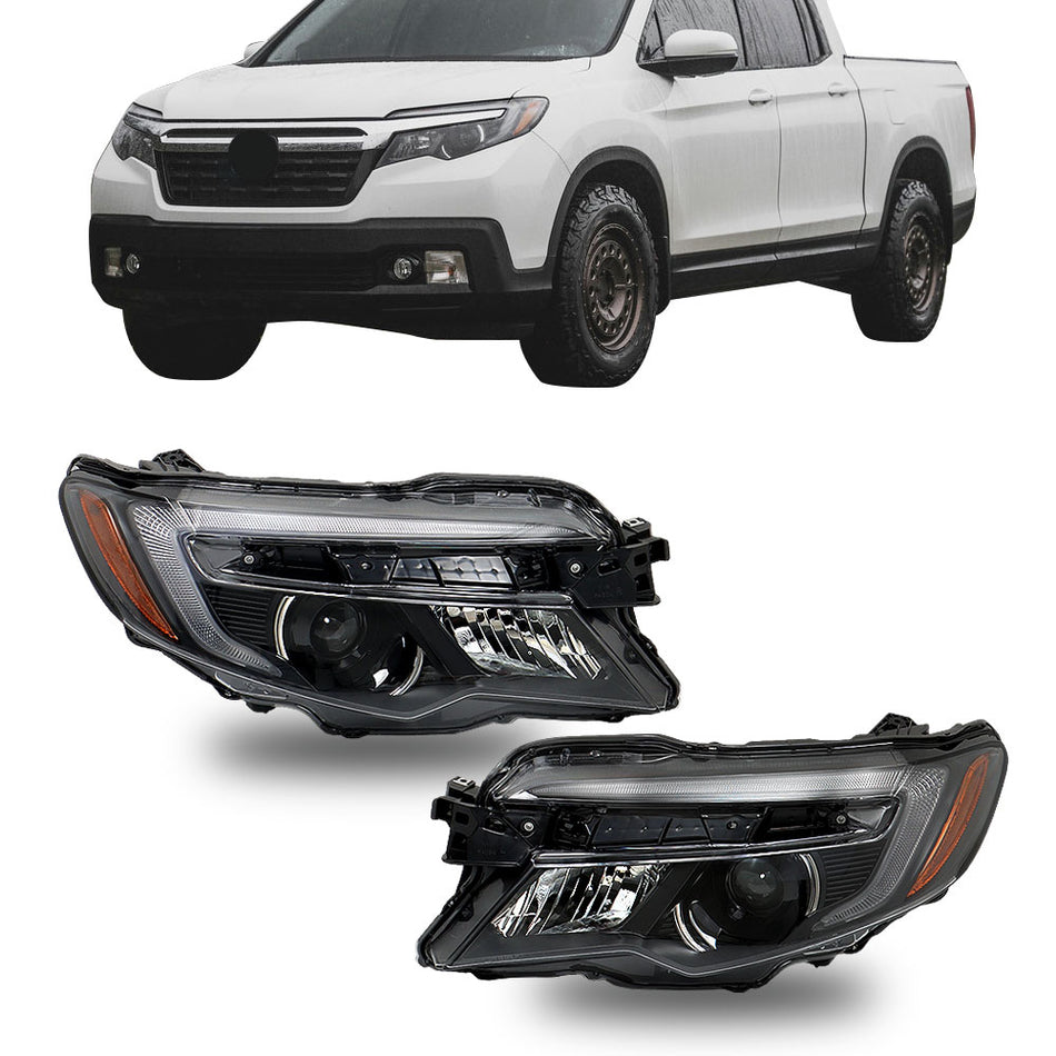 Headlights Assembly Replacement for Pilot LX 2016-2018 Ridgeline 2017-2020 Headlamps Left and Right Side 33100TG7A02 33150TG7A02