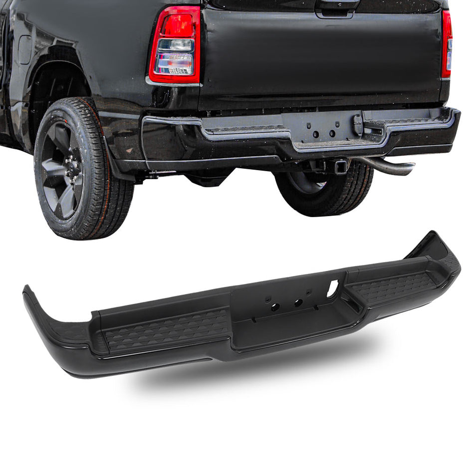 labwork Rear Step Bumper Black Steel without Park Assist Sensor Holes Replacement for 2019-2023 Ram 1500 CH1103130