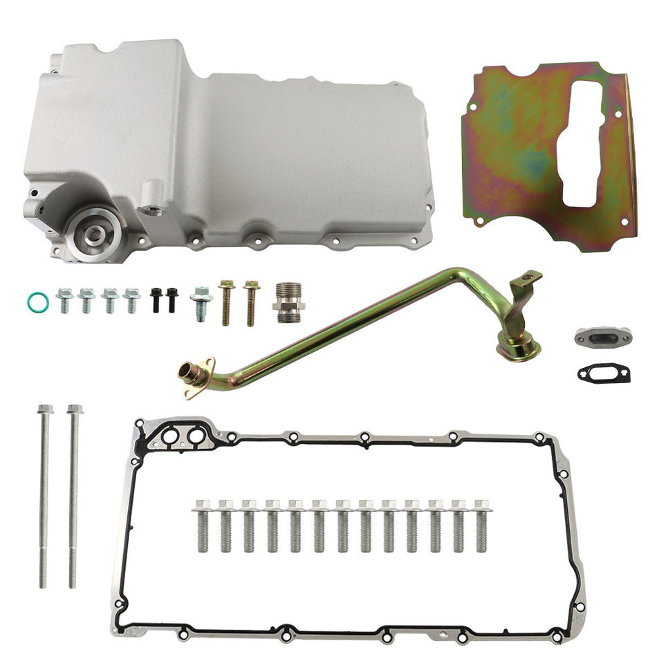 Labwork 302-1 Polished LS Swap  Oil Pan Conversion Kit For GM LS1 LS6 LS2 LS3