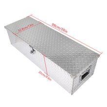 Load image into Gallery viewer, labwork 39 Inch Silver Aluminum Diamond Plate Tool Box Organizer With Lock Key
