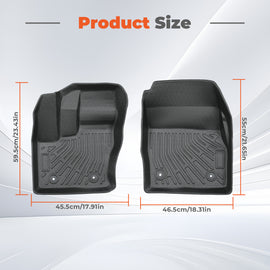 2Pcs Front TPE Car Floor Mats Replacement for Transit Connect 2014-2021