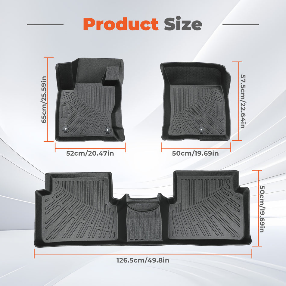 Floor Mats for Ford Bronco Sport 4 Door 2021-2025 TPE All Weather Floor Liner