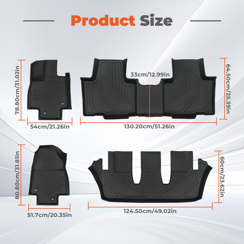 Floor Mats for Grand Highlander 7 Seater Toyota Grand Highlander 2024-2026