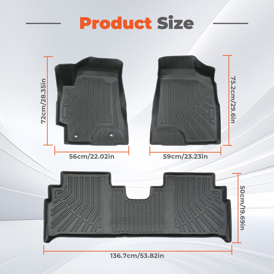 For 2001-2007 Toyota Highlander TPE Floor Mats Liner 3PCS New 3D Front & Rear