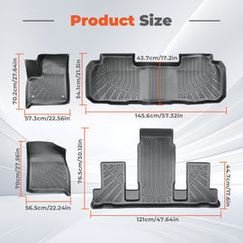 4PCS Floor Mats Black TPE Replacement for Enclave 2018-2024
