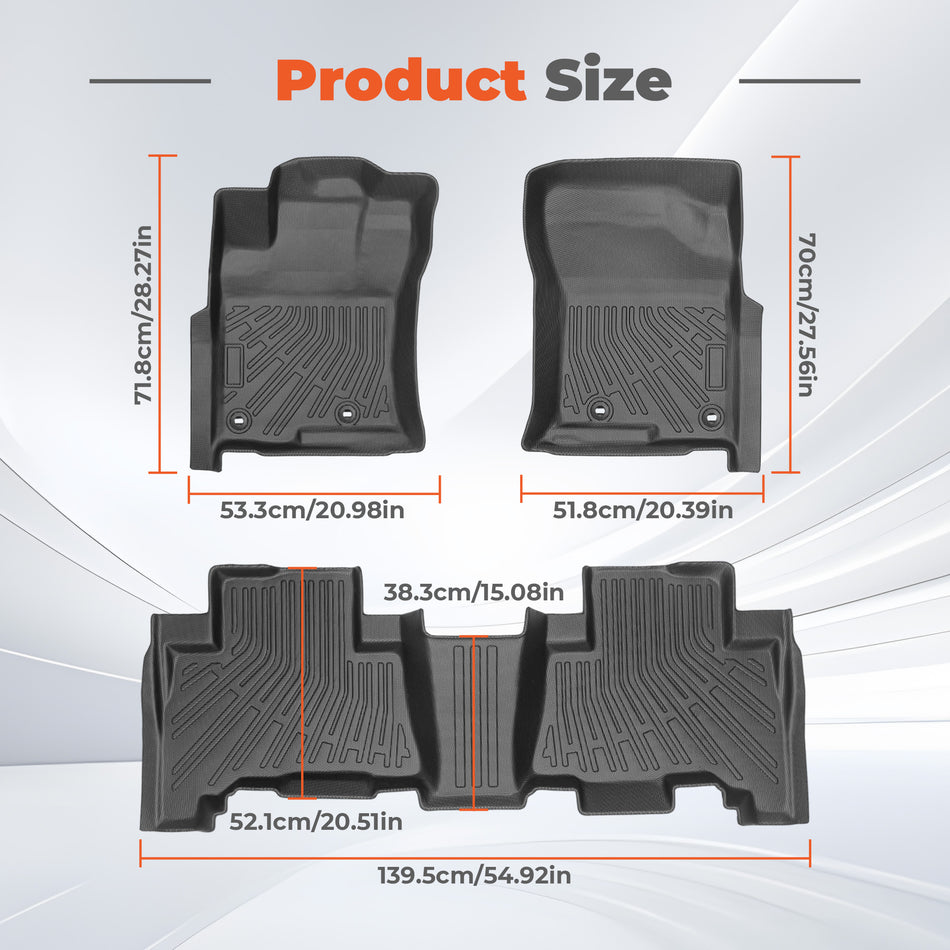 Floor Mats 2 Row Gray 2010-2012 Toyota 4Runner | 2010-2013 Lexus GX460