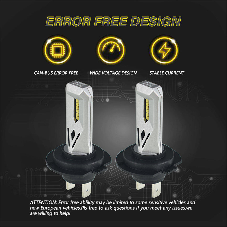 labwork 2Pcs H7 LED Fog Light Bulbs,80W 1500LM 6000K White 300% Brighter Replacement for Halogen Fog Light Bulbs