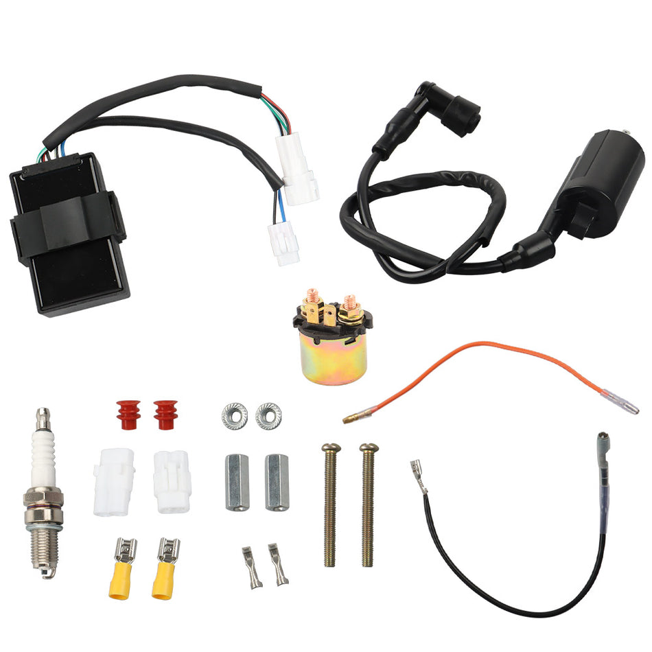 Ignition Tune-Up Kit CDI Box Coil Relay Spark Plug 21119-1241 for Kawasaki Bayou Lakota 300 1989-2004