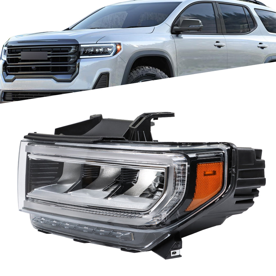 Headlight Assembly Replacement for Acadia AT4 2020-2023 Headlight Black Housing Left Side