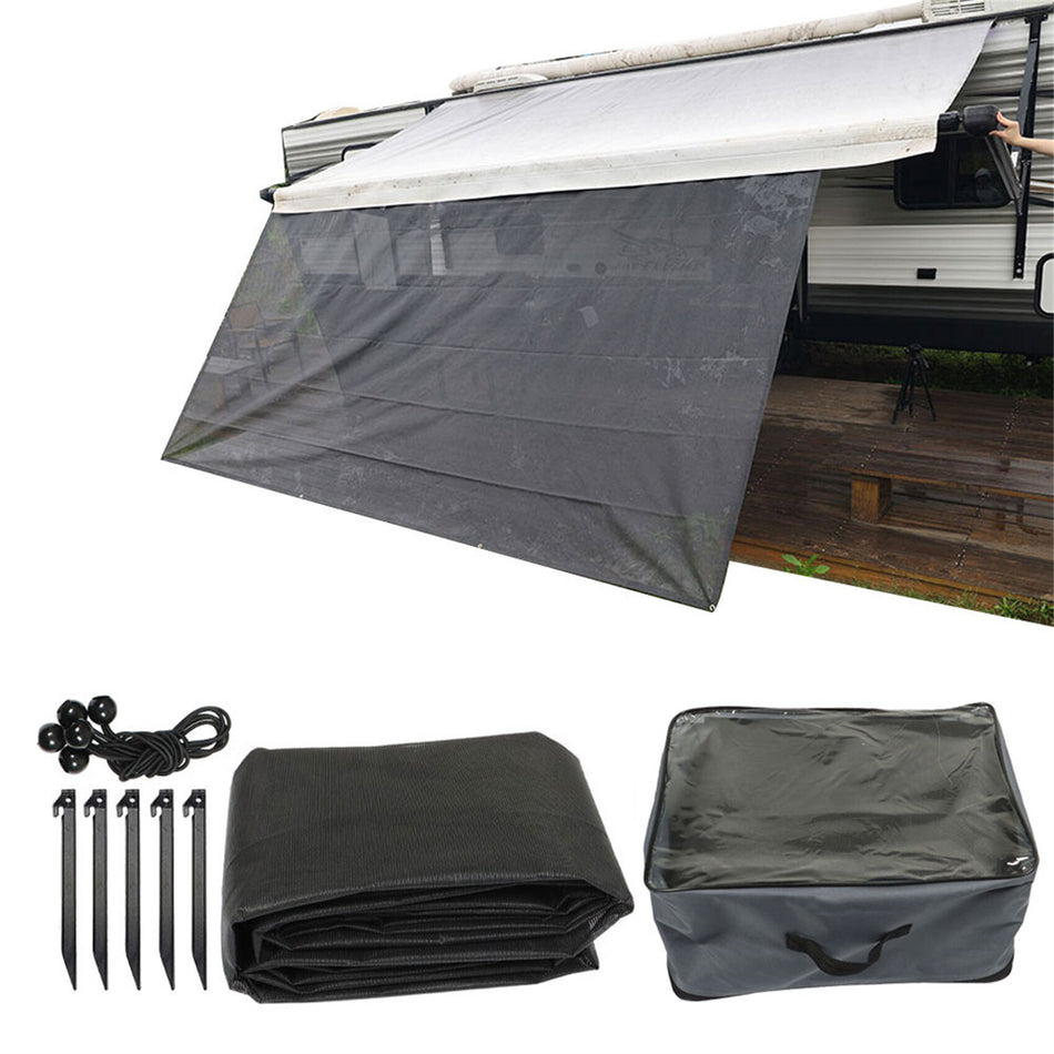 1Set 6FT x 19FT 3inRV Awning Complete Kit Sun Shade Solar Mesh Canopy Screen Privacy