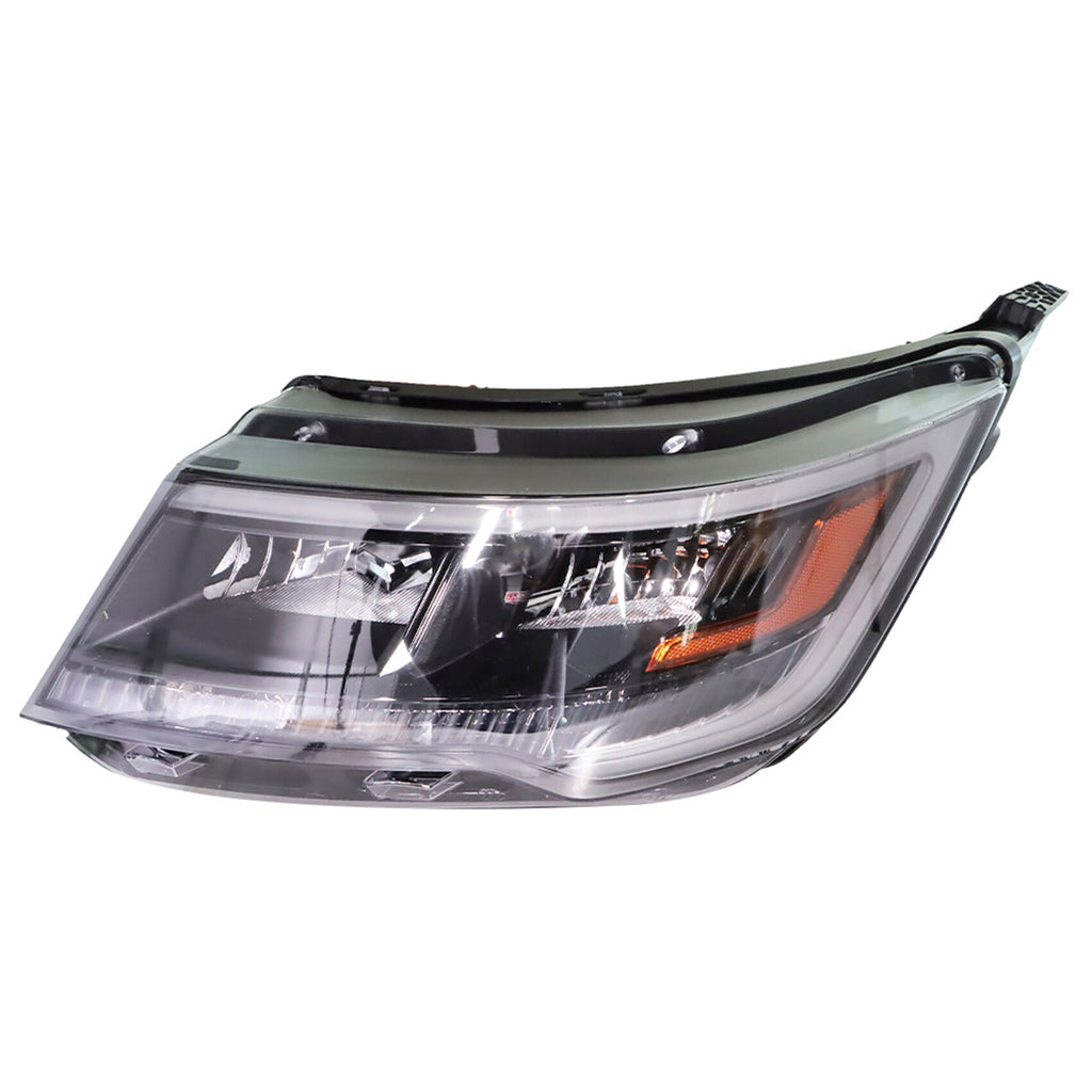 labwork Headlight Assembly Replacement for 2016-2018 Ford Explorer Headlamp Right Passenger Side Halogen Black Housing Headlight FB5Z13008AD