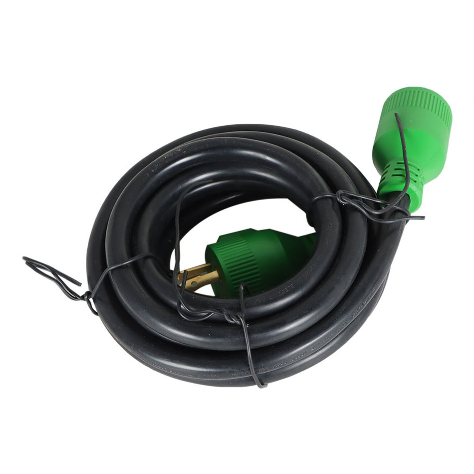 labwork 30 A 15 Feet 3 Prong Generator Extension Cord L5-30P to L5-30R 125V Up to 7500W 10 Gauge SJTW Generator Cord