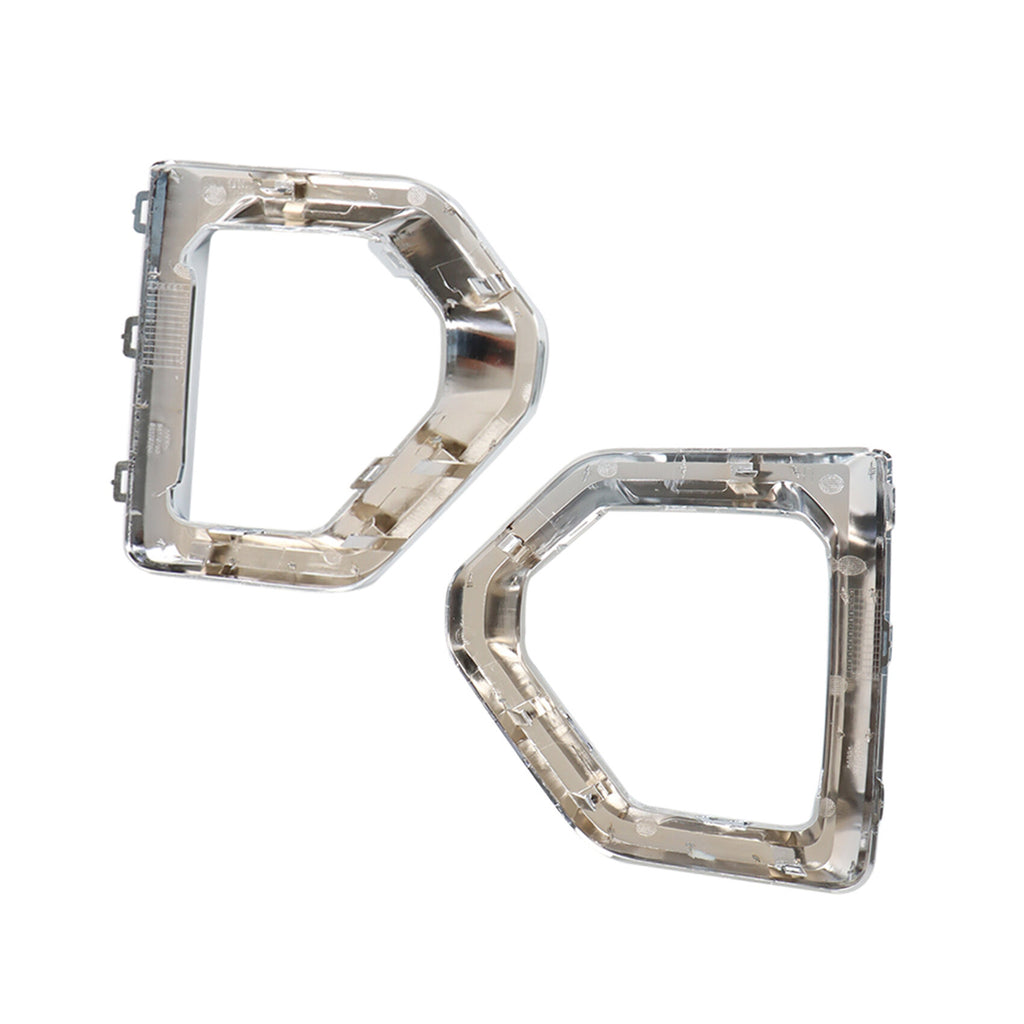 labwork Front Bumper Fog Light Outer Bezel Cover Chrome Replacement for 2019-2021 GMC Denali SLT AT4 Left+Right Side(Driver & Passenger Side)