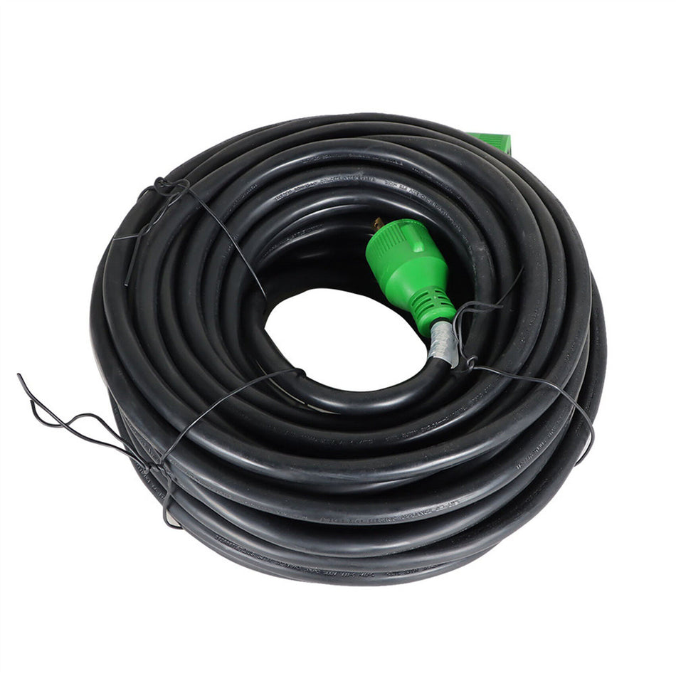 labwork 30 A 100 Feet 3 Prong Generator Extension Cord L5-30P to L5-30R 125V Up to 7500W 10 Gauge SJTW Generator Cord