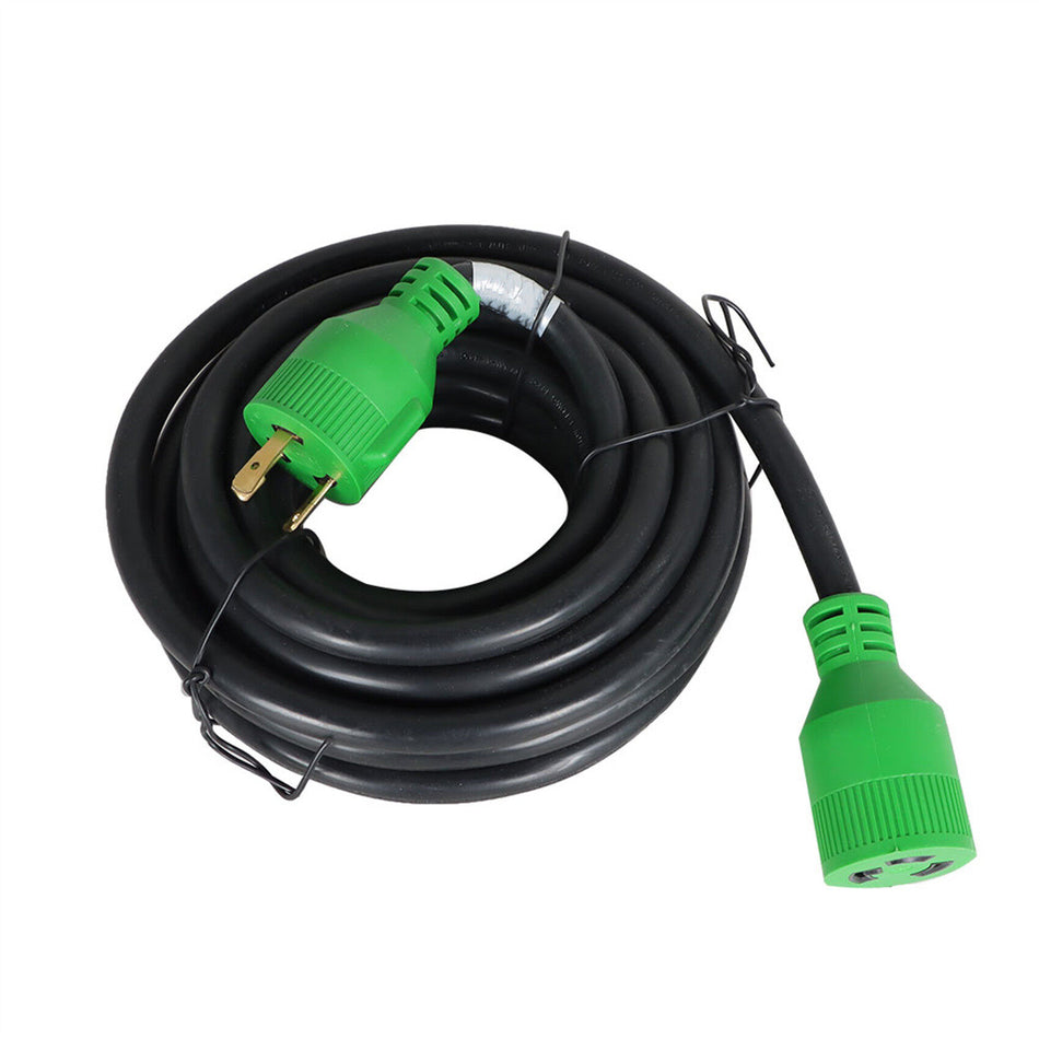 labwork 30 A 25 Feet 3 Prong Generator Extension Cord L5-30P to L5-30R 125V Up to 7500W 10 Gauge SJTW Generator Cord