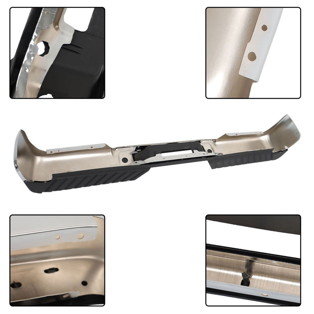 labwork Chrome Rear Bumper Assembly without Park Assist Sensor Holes Replacement for 2006 2007 2008 F150 8L3Z17906B FO1103136