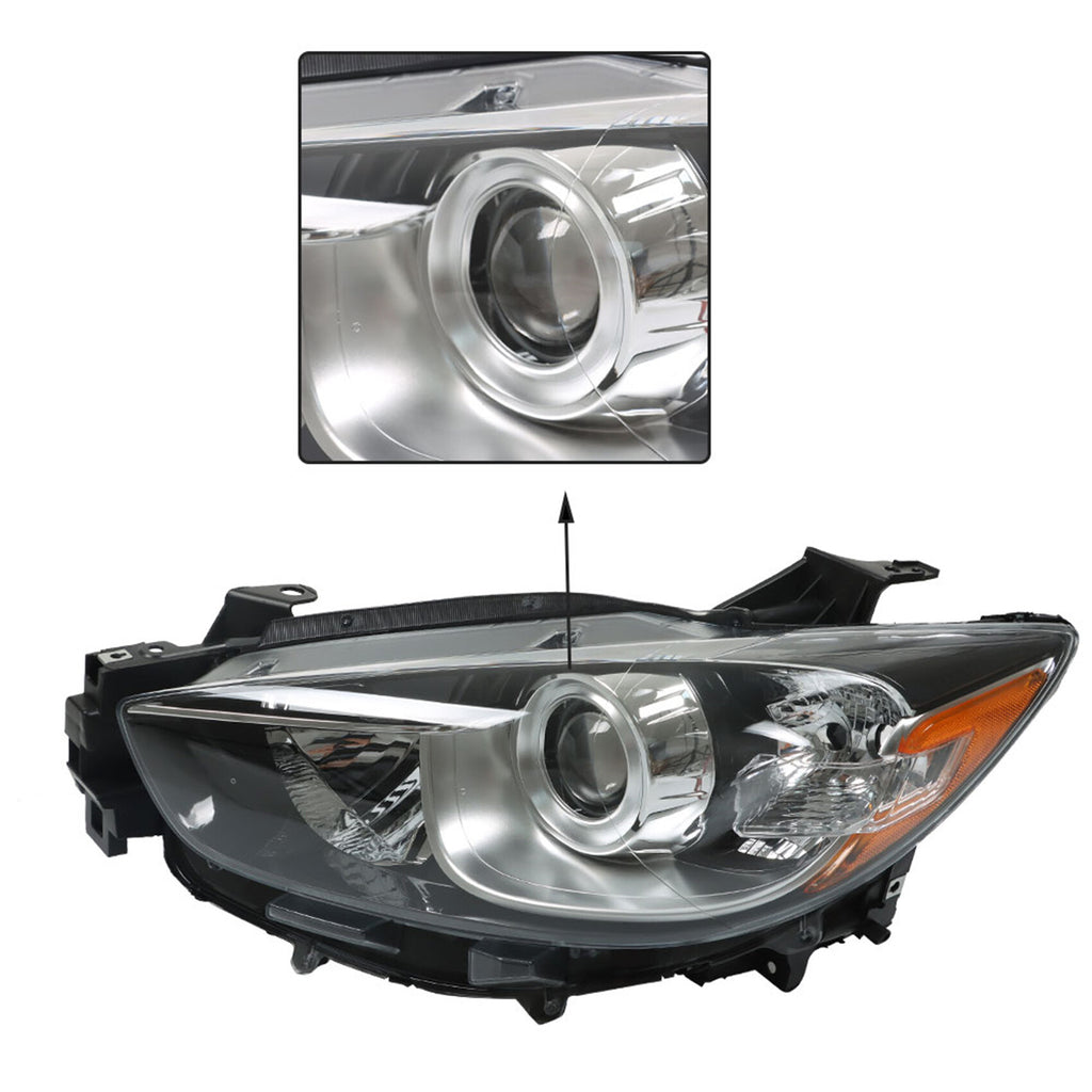 labwork Headlight Assembly Replacement for Mazda CX-5 2013-2016 Factory Halogen Models Headlight Headlamp Set Driver Side