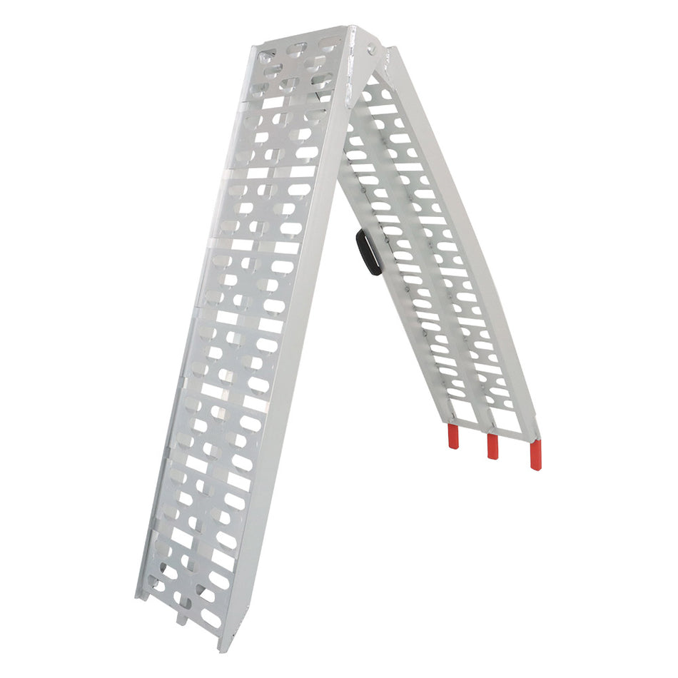 labwork 2Pcs Aluminum Folding Loading Ramp Kit with Holes and Handle 87.40 x 11.02 in Replacement for Golf Cart Motorcycle ATV UTV Lawn Mower