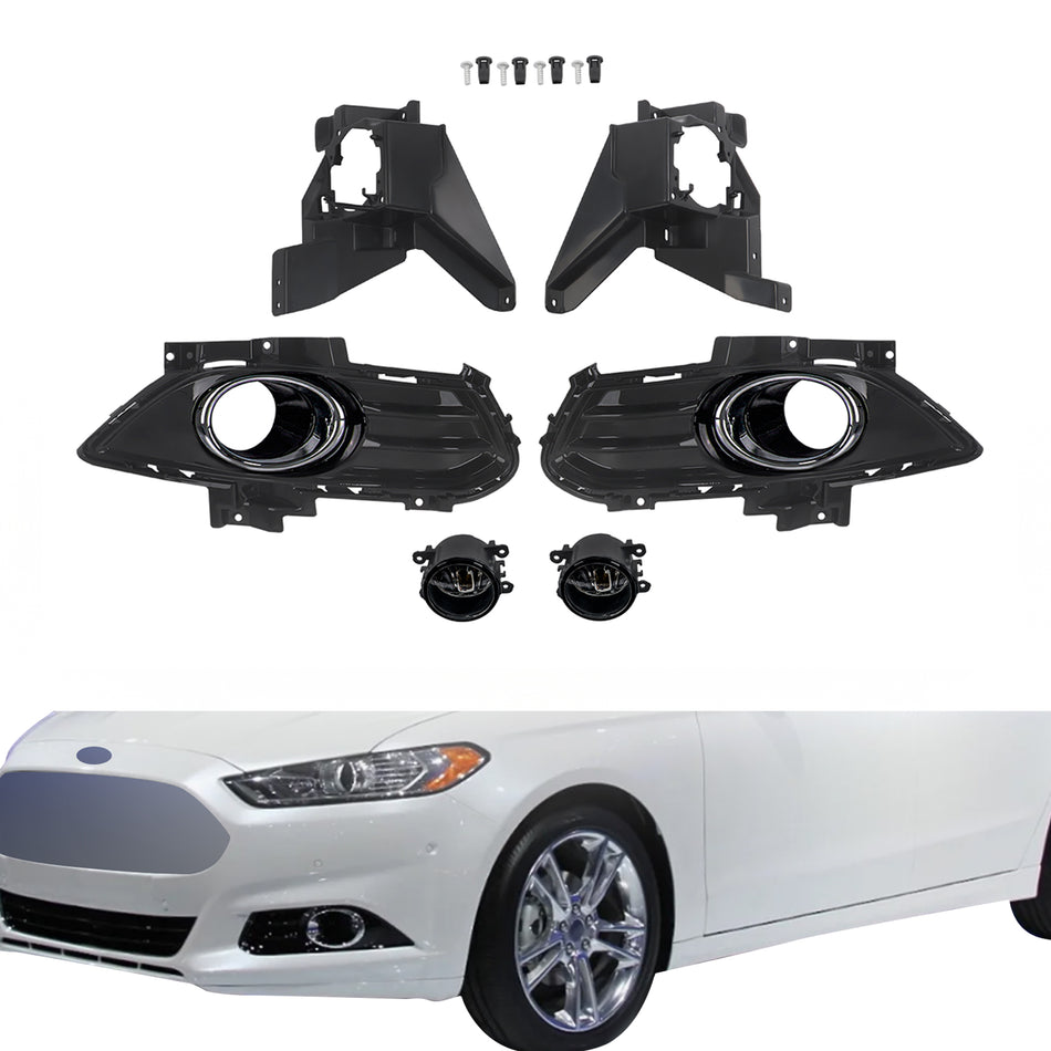 labwork Pair Fog Light Assemblies Replacement for Ford Fusion 2013-2016 LH RH DS7Z-15266-A/B
