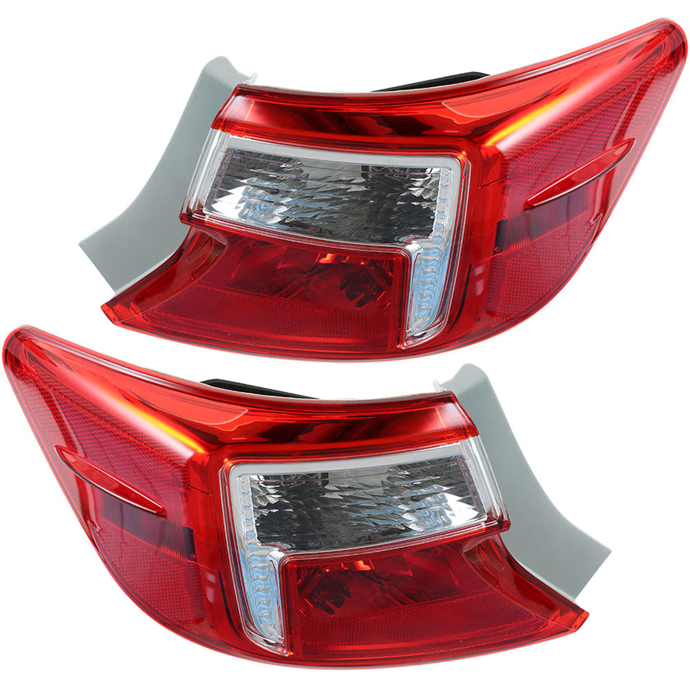 Halogen Tail Light Set For 2012-2014 Toyota Camry Outer Left + Right Two Flanks