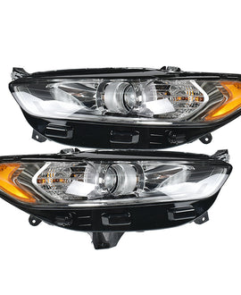 Left+Right Headlights For 2013 2014 2015 2016 Ford Fusion Lights Lamps Pair Set