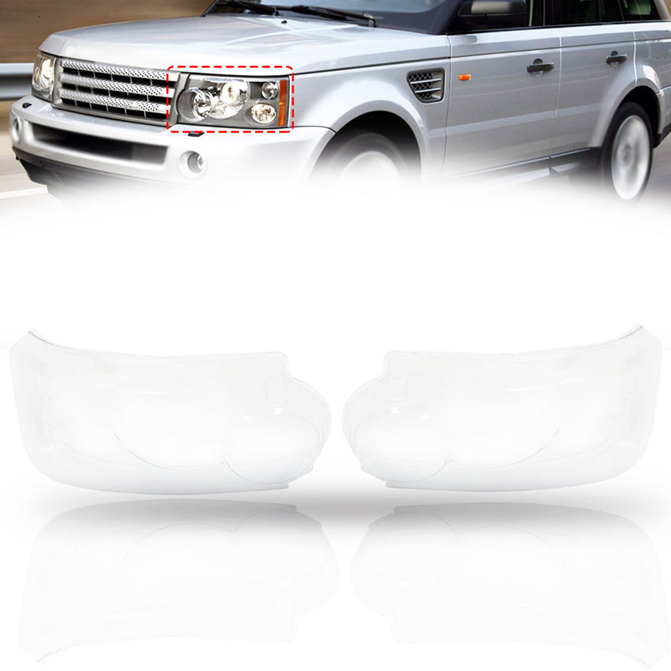 labwork Headlight Lens Cover Lampshade Pair Replacement for Range Rover 2006-2009 Not Sport Set Driver ＆ Passenger Side