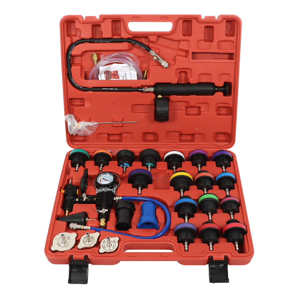 labwork 28Pcs Radiator Pressure Tester Vacuum Type System Kit