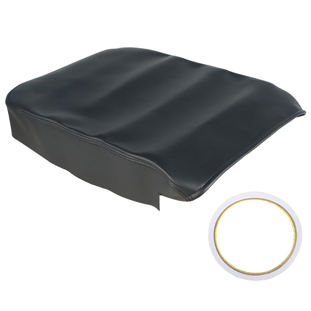Labwork Leather Armrest Console Lid Replacement Cover Skin Blk For 2002-2008 Dodge Ram