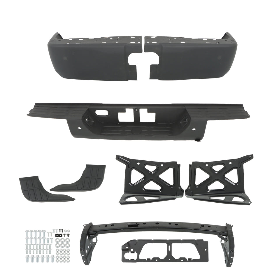 labwork Rear Bumper Black Steel Replacement for Toyota Tundra 2014-2021
