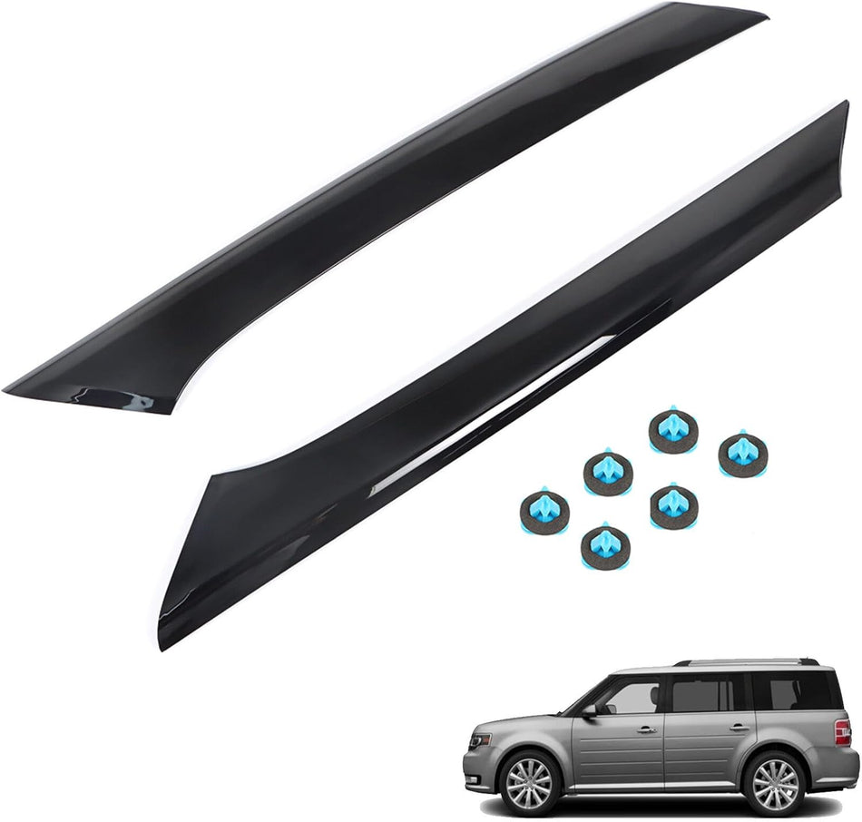 labwork 2Pcs Solid Outer A-Pillar Molding Trim Left Right for Ford Flex 2009-2019