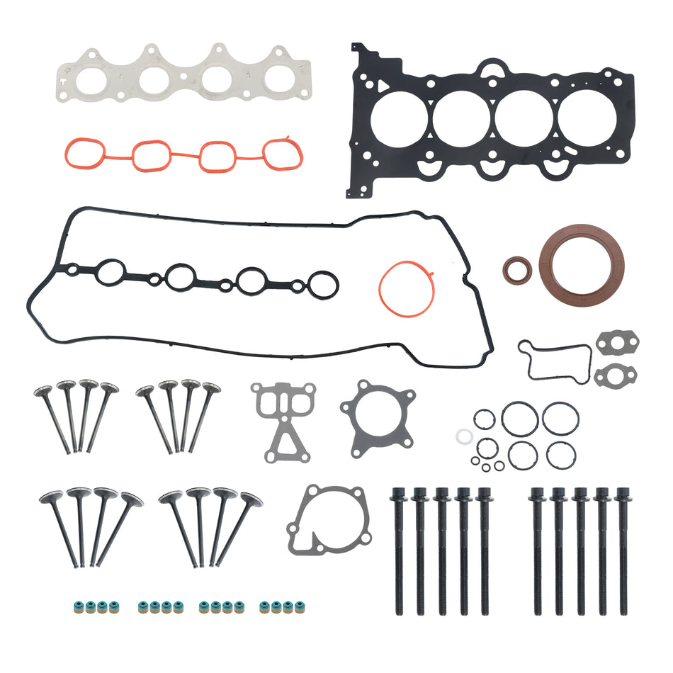G4FD 1.6L Top End Engine Rebuild Kit w/ Valves Gaskets Bolts for Hyundai Accent Veloster Kia Rio Soul