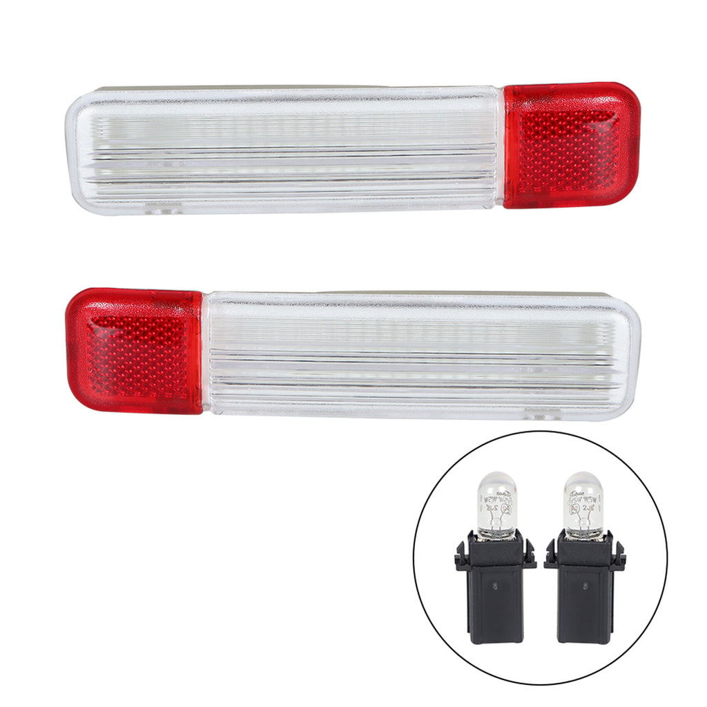 labwork 2PCS Door Reflector Light Panel Replacement for Chevy Silverado Tahoe Suburban Sierra Front L+R 15021517 15021518