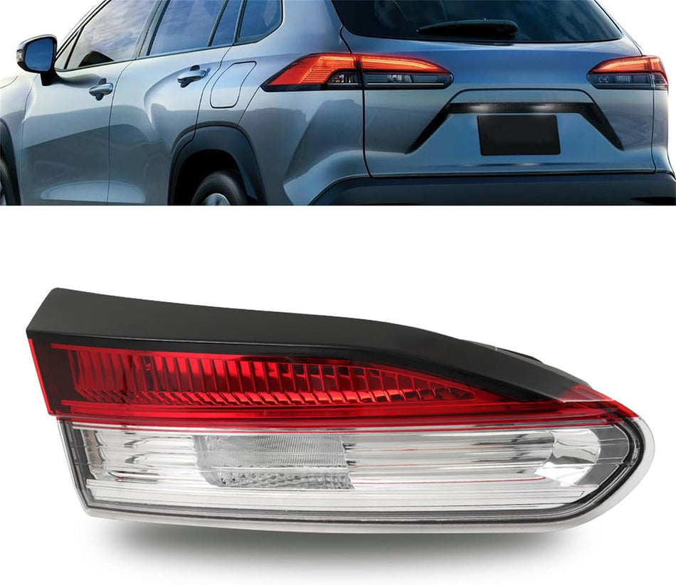 labwork Left Inner Tail Light Replacement for Toyota Corolla Cross L LE 2021-2023 Rear Tail Light Brake Lamp Assembly LH 81590-0A150 166-12094L