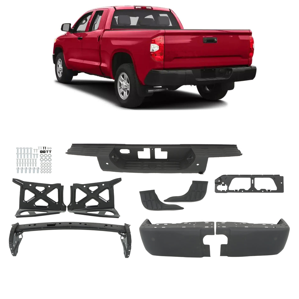 labwork Rear Bumper Black Steel Replacement for Toyota Tundra 2014-2021