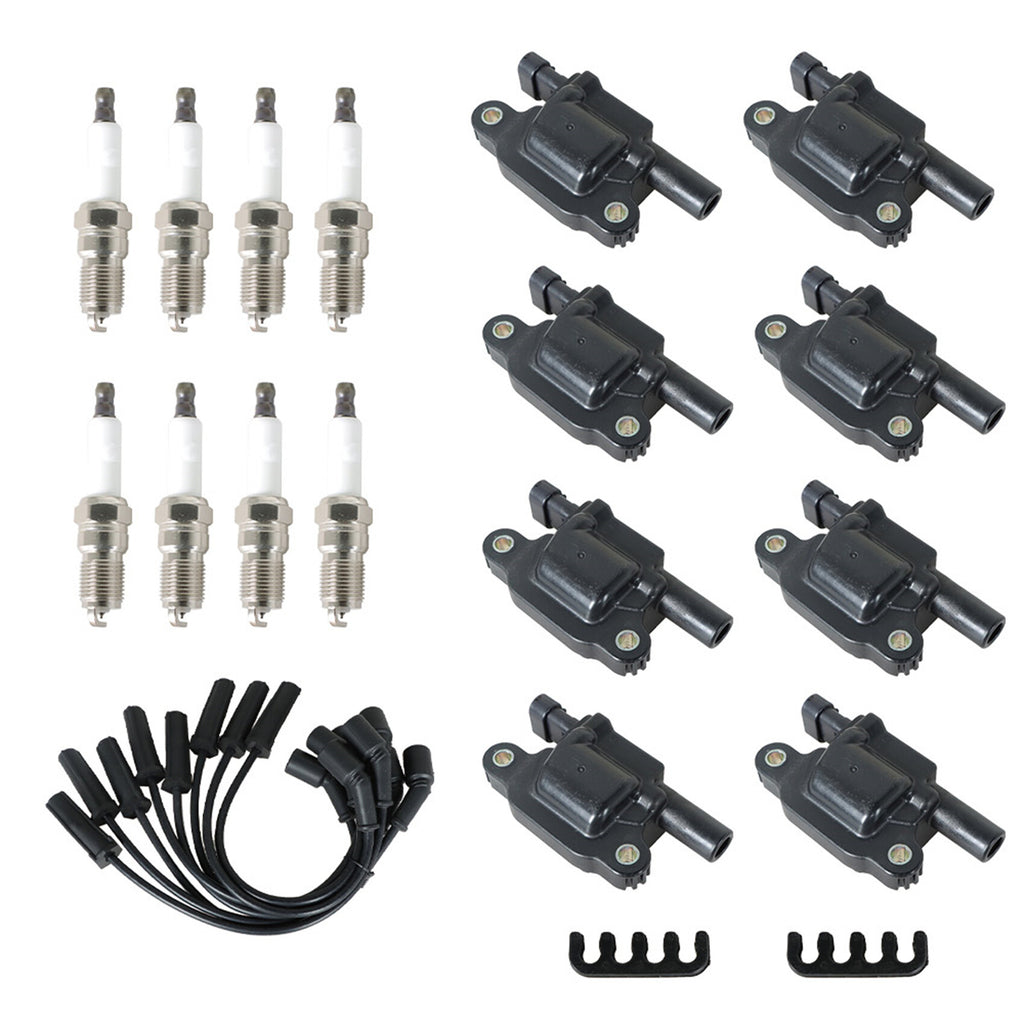 labwork UF413 Ignition Coils & 41-962 Spark Plugs & Spark Plug Wires Replacement for Chevy Cadillac GMC Hummer Pontiac 8 Pack