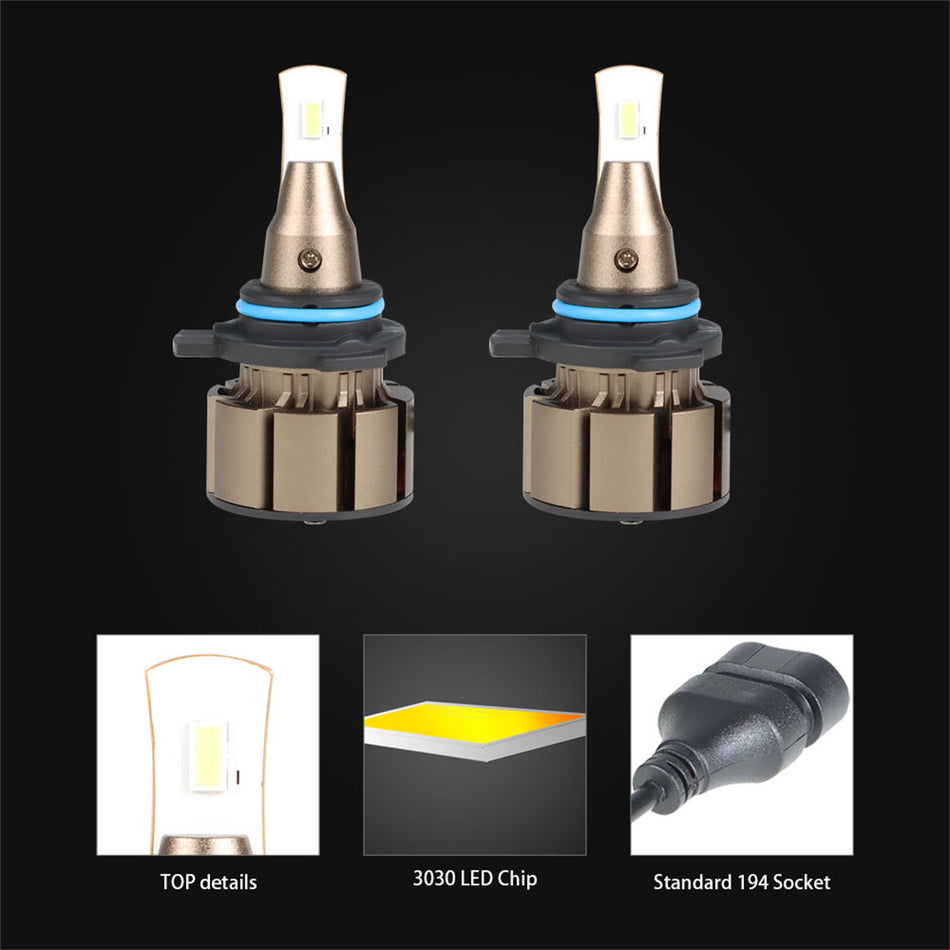 labwork 2Pcs 9012/HIR2 LED Headlight Bulbs Replacement Kit 4000LM/Pair 50W/Pair 6000K White Super Bright Headlight