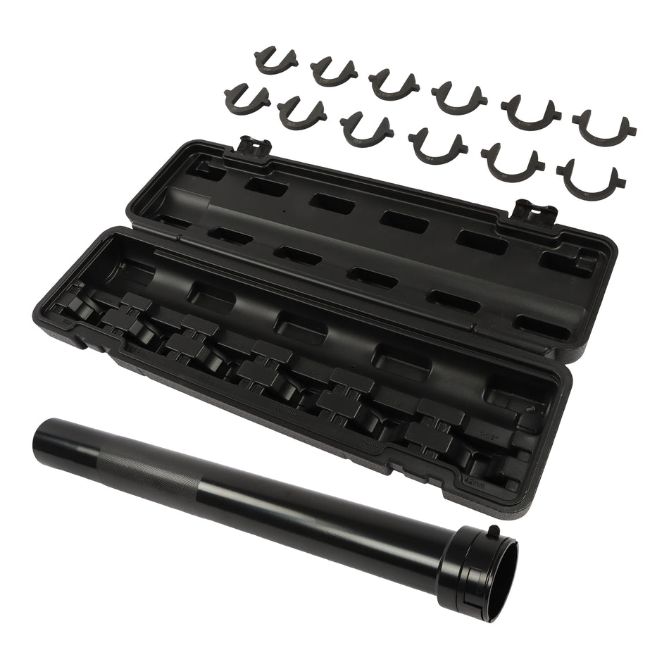 labwork 13Pcs Inner Tie Rod Disassembly Tool Master Inner Tie Rod Tool Set with 12 Crowfoot Adapters