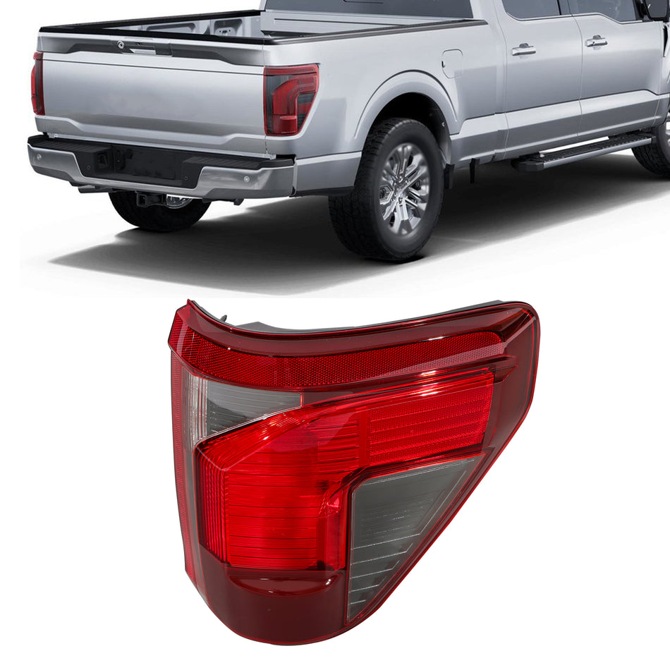 labwork Tail Lamp Light Replacement for F150 2024-2025 Red Lens Passenger Side Halogen Brake Light Outer RL3Z13404B RL3413B504BB with Blind Spot Module Not Included