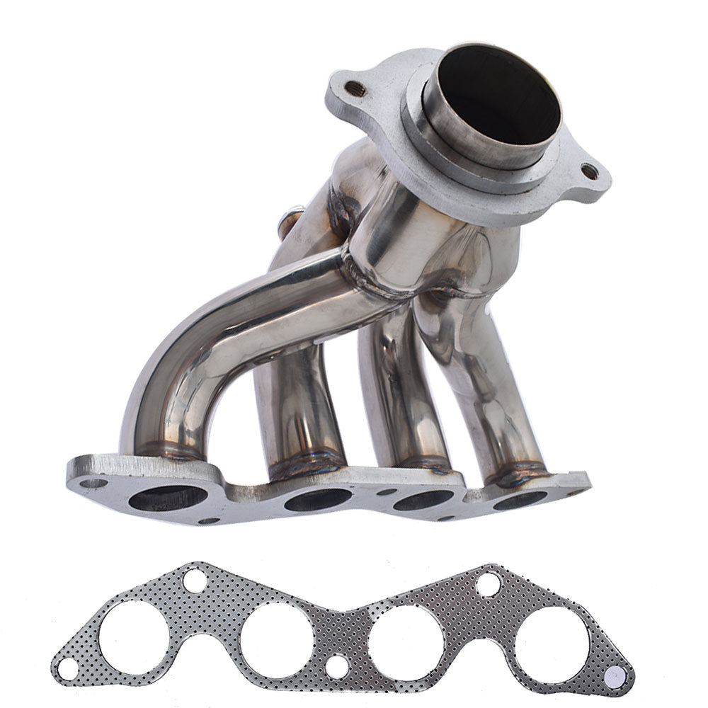 Labwork Racing Manifold Shorty Header Exhaust Stainless For 02-04 Honda Civic EX 1.7L