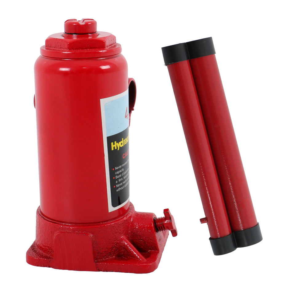 labwork 4 Ton Welded Hydraulic Car Bottle Jack for Auto Repair and House Lift Red