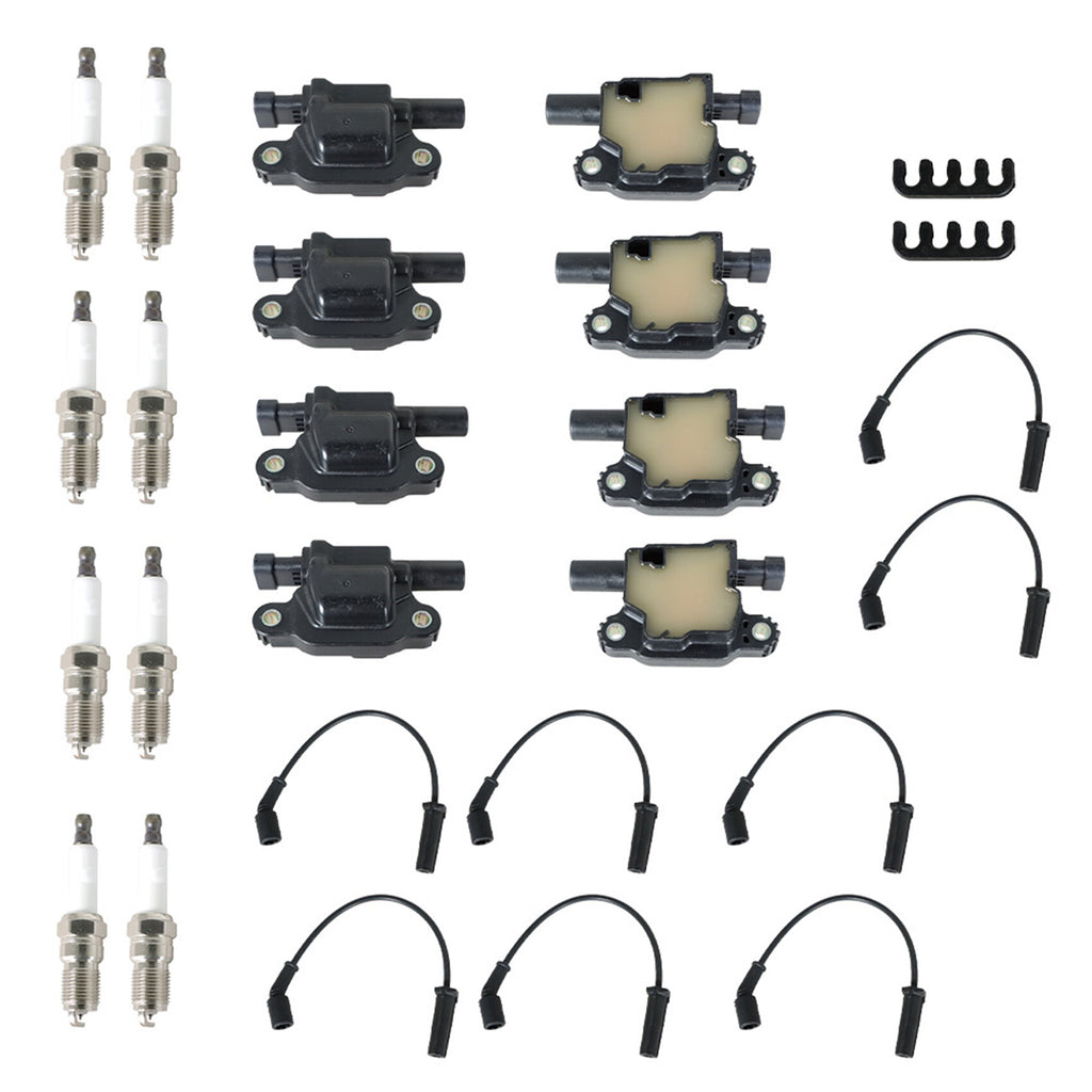 labwork UF413 Ignition Coils & 41-962 Spark Plugs & Spark Plug Wires Replacement for Chevy Cadillac GMC Hummer Pontiac 8 Pack