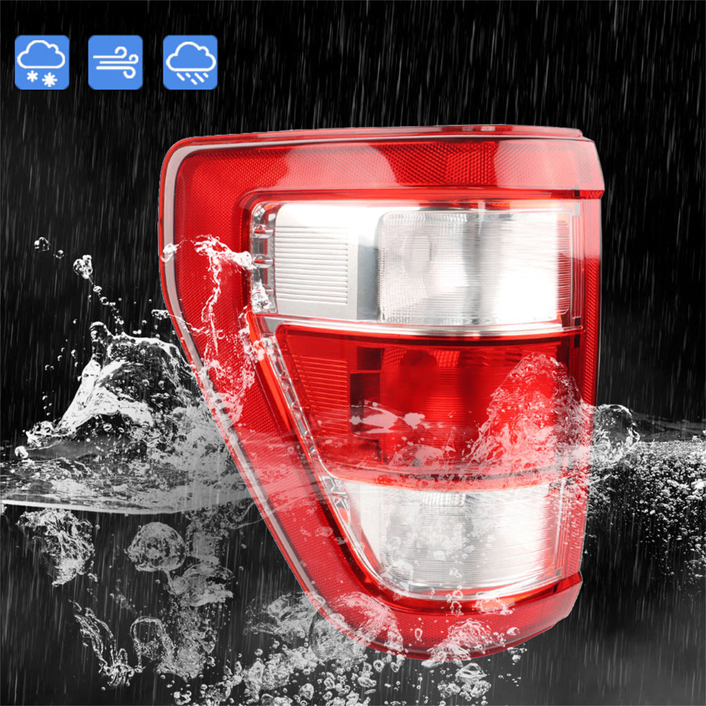 labwork Left Driver Side Tail Light Assembly Replacement for 2021 2022 Ford F150 XL Halogen Red Lens Rear Brake Lamp ML3Z-13405-E